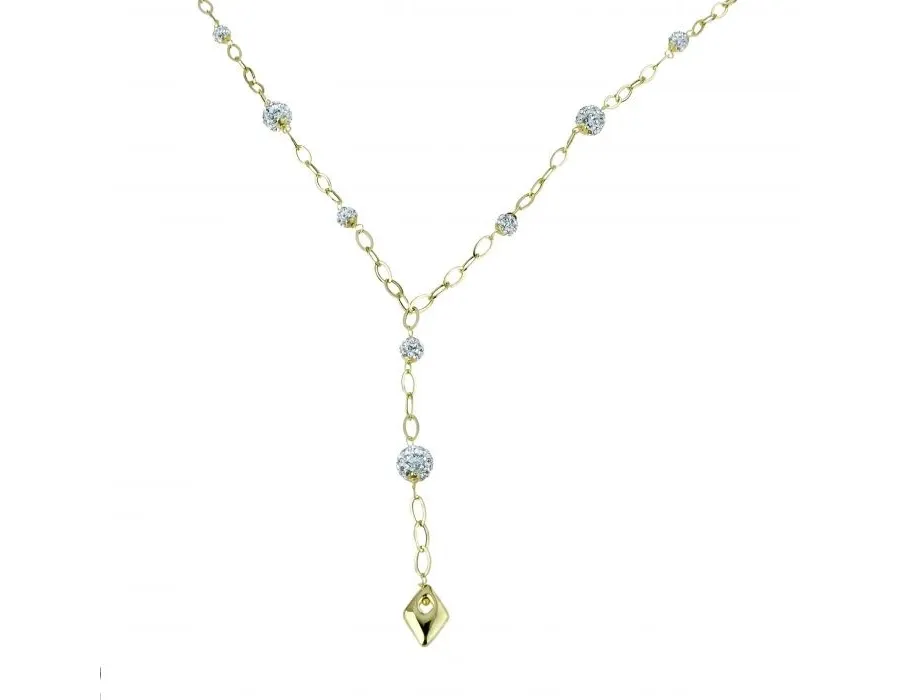 obrazek 1 Kobiecy choker z rombowymi kulami z żywicy cm.45