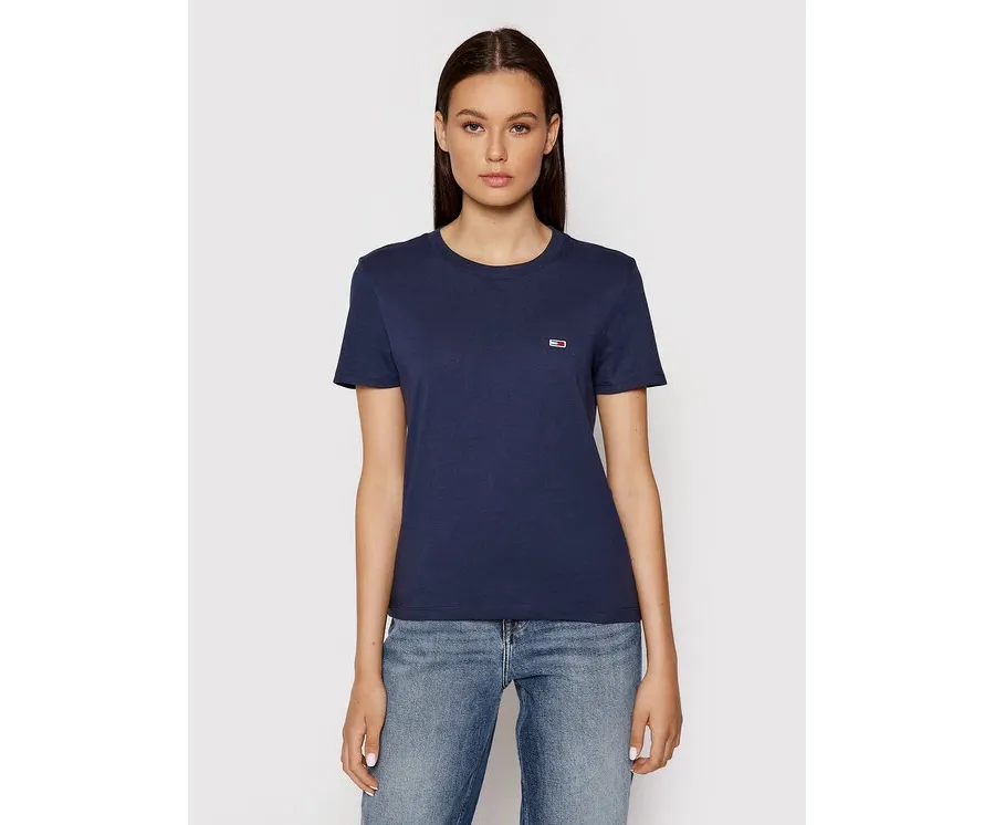 obrazek 1 Tommy Jeans T-Shirt Tjw Jersey DW0DW09198 Granatowy Regular Fit