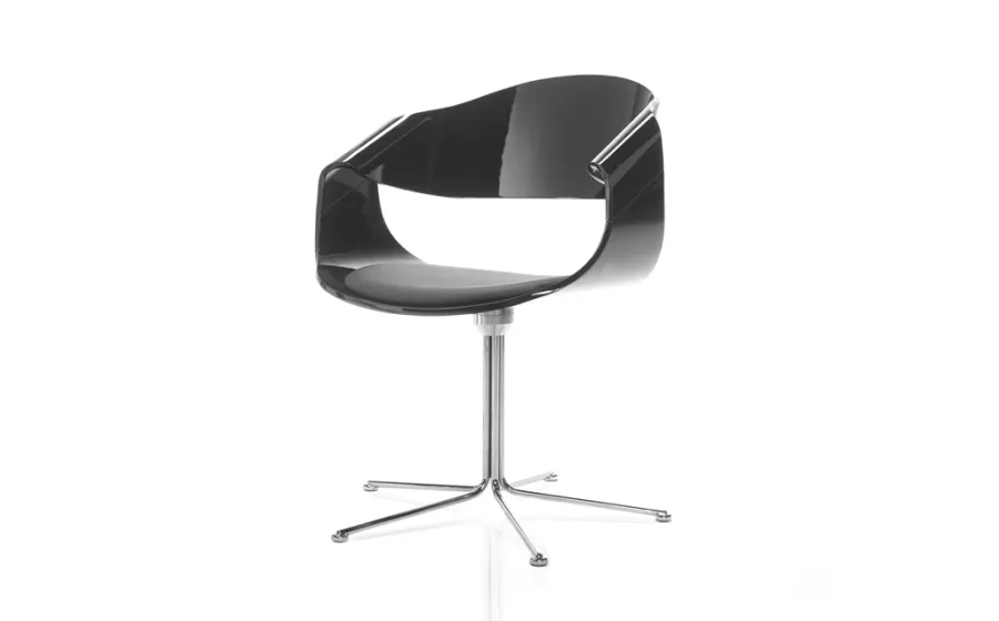 obrazek 4 Designerskie lakierowane krzesło biurowe - Chantal