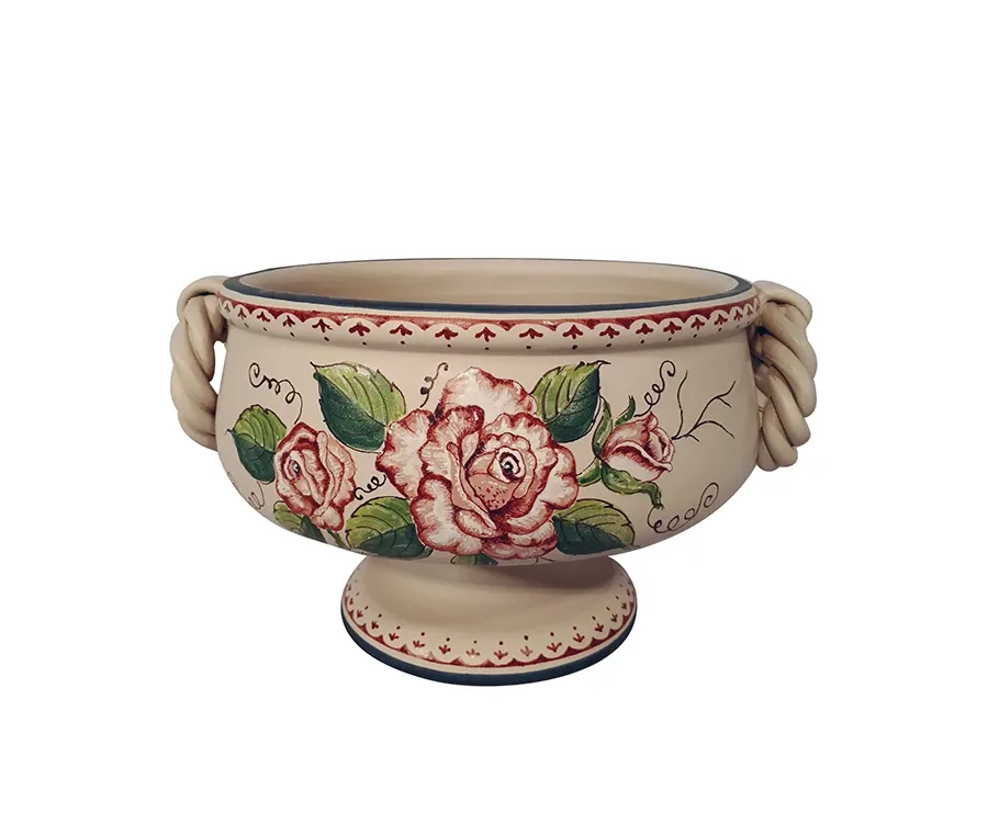 obrazek 1 Włoska ceramiczna patera zdobiona motywem róż