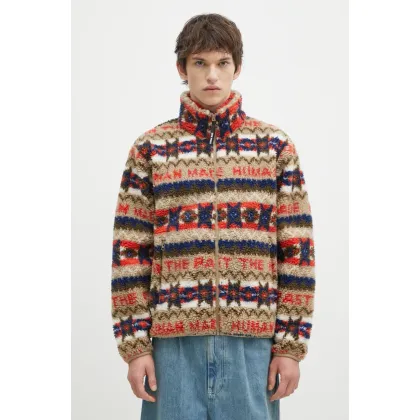 Zdjęcie Human Made bluza polarowa Nordic Fleece Jacket kolor beżowy wzorzysta HM28JK039