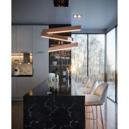 Zdjęcie Designerski 3-częściowy żyrandol Metis Linear