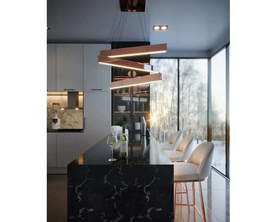 obrazek 1 Designerski 3-częściowy żyrandol Metis Linear