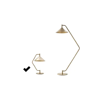 Zdjęcie Lampa stołowa Flash - mosiądz ze stożkowym kloszem - Ulivi Salotti
