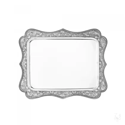 Zdjęcie Wyjątkowa prostokątna srebrna taca Lanzarote - Zaramella Argenti