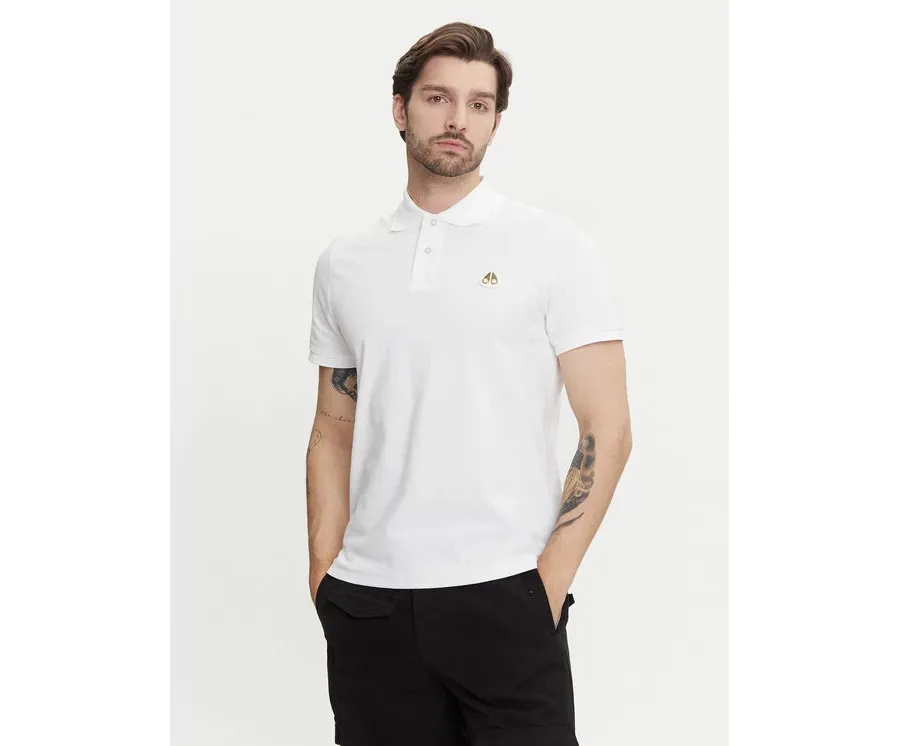 obrazek 1 Moose Knuckles Polo Everett M34MT712G Biały Regular Fit