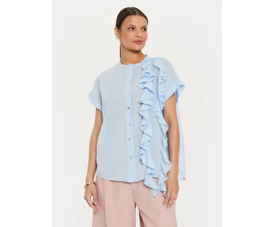 obrazek 1 ViCOLO Bluzka TB2815 Niebieski Regular Fit