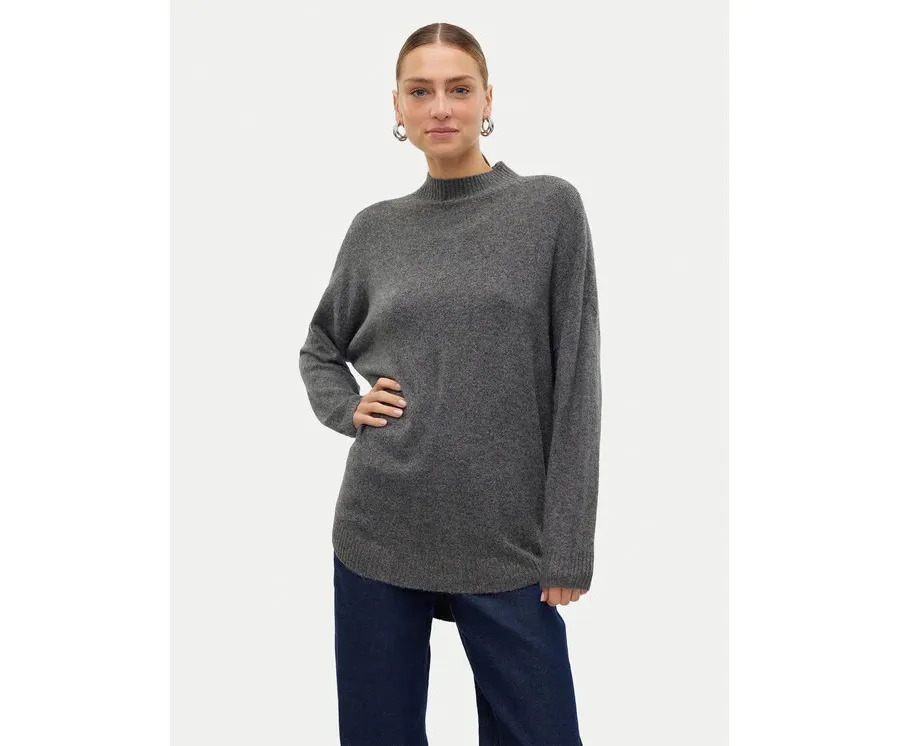 obrazek 1 Vero Moda Sweter Plaza 10290784 Szary Loose Fit