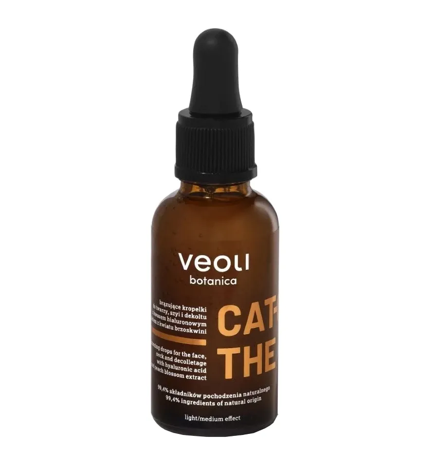 obrazek 1 Veoli Botanica Catch The Sun Brązujące Kropelki do twarzy, Szyi i Dekoltu z kwasem hialuronowym 30 ml
