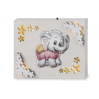 Picture A fantastic lamp for a child, Elephant, 16x13 cm