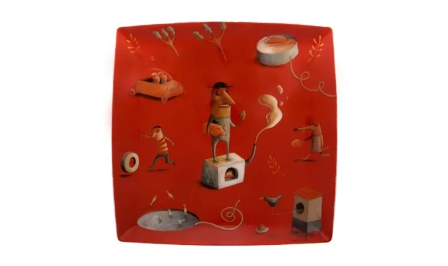 obrazek 1 Malowany talerz z porcelany - Vista Alegre