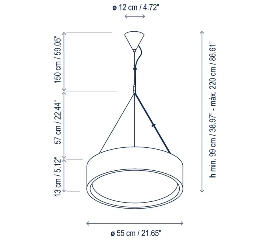 obrazek 2 Wykonana w Hiszpanii - lampa wisząca Elea