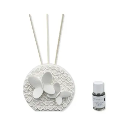 Picture Diffuser with butterflies on a floral background and black orchid perfume 15 ml