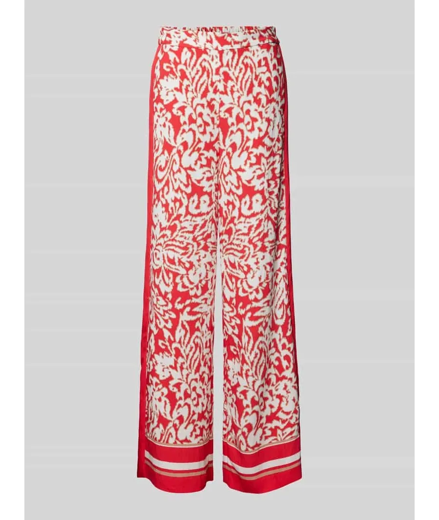 obrazek 1 Spodnie materiałowe z szerokimi nogawkami i nadrukiem na całej powierzchni