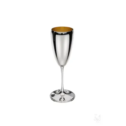 Picture Elegant silver-plated champagne glass - Zaramella Argenti