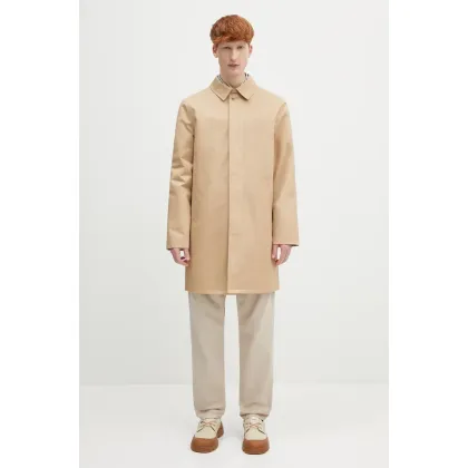 Zdjęcie A.P.C. płaszcz bawełniany mac ville kolor beżowy przejściowy COZBA.H01103