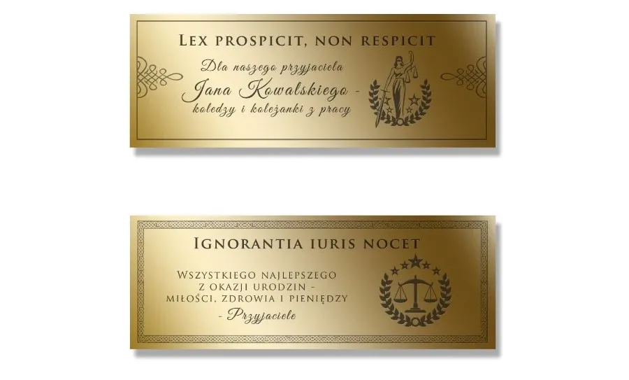 obrazek 7 Eleganckie pióro kulkowe dla prawnika z tabliczką znamionową
