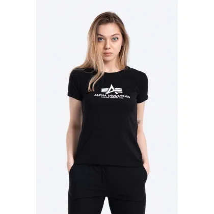 Zdjęcie Alpha Industries t-shirt bawełniany New Basic T kolor czarny 196051.03-CZARNY