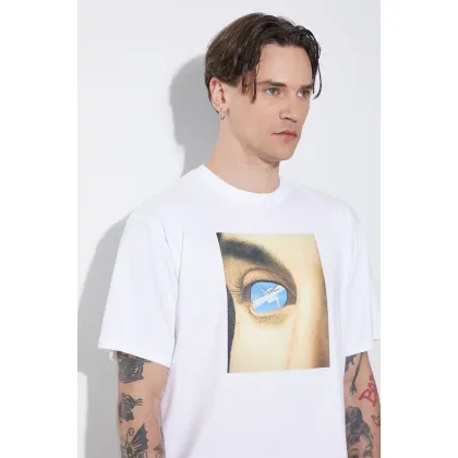 Zdjęcie Undercover t-shirt bawełniany męski kolor biały z nadrukiem UC1D3808
