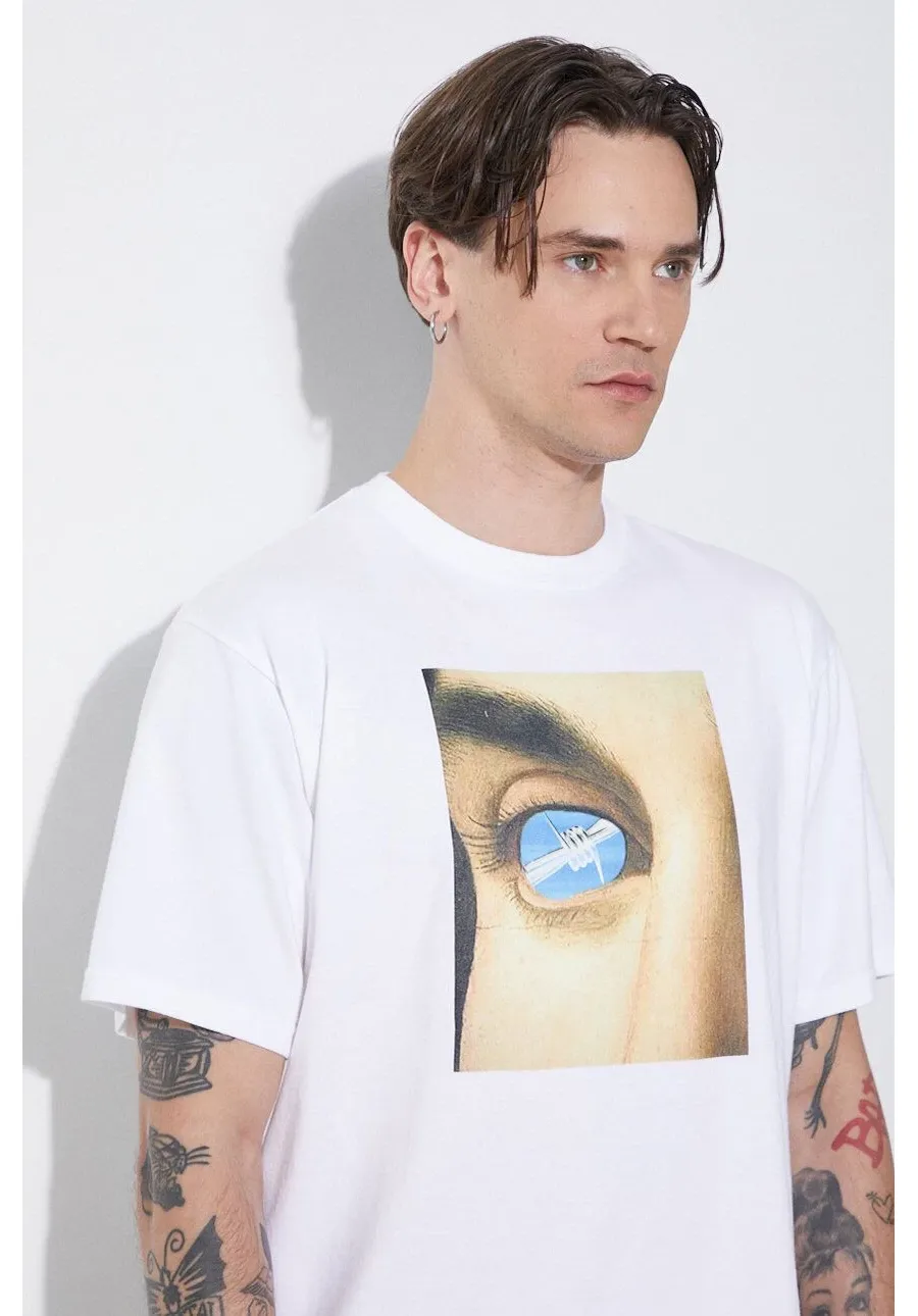 obrazek 1 Undercover t-shirt bawełniany męski kolor biały z nadrukiem UC1D3808