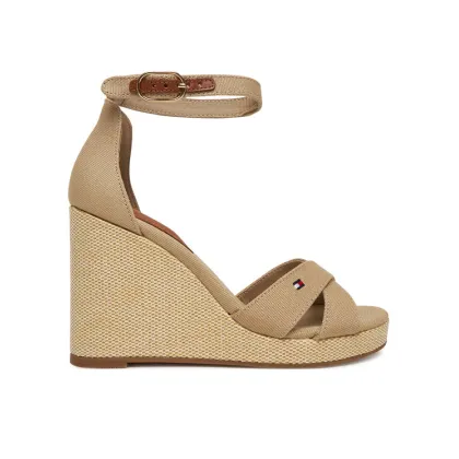 Zdjęcie Tommy Hilfiger Sandały Flag High Wedge Espad Crisscross FW0FW08661 Beżowy