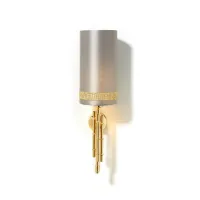 Picture Stylish wall lamp with brass elements in the shape of bamboo with a fabric shade - Il Paralume Marina