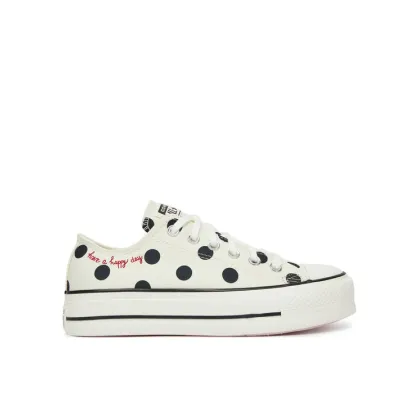 Zdjęcie Converse Trampki Chuck Taylor All Star Lift Platform Polka Dots A10689C Beżowy