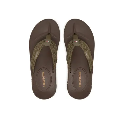 Zdjęcie Tommy Hilfiger Japonki Molded Web Beach Sandal FM0FM05434 Khaki
