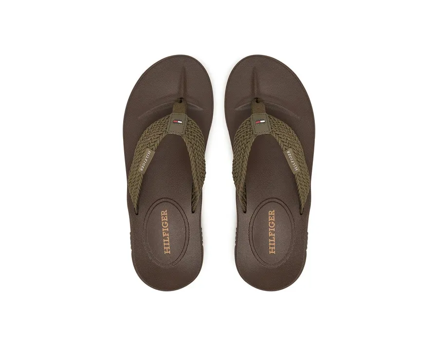 obrazek 1 Tommy Hilfiger Japonki Molded Web Beach Sandal FM0FM05434 Khaki