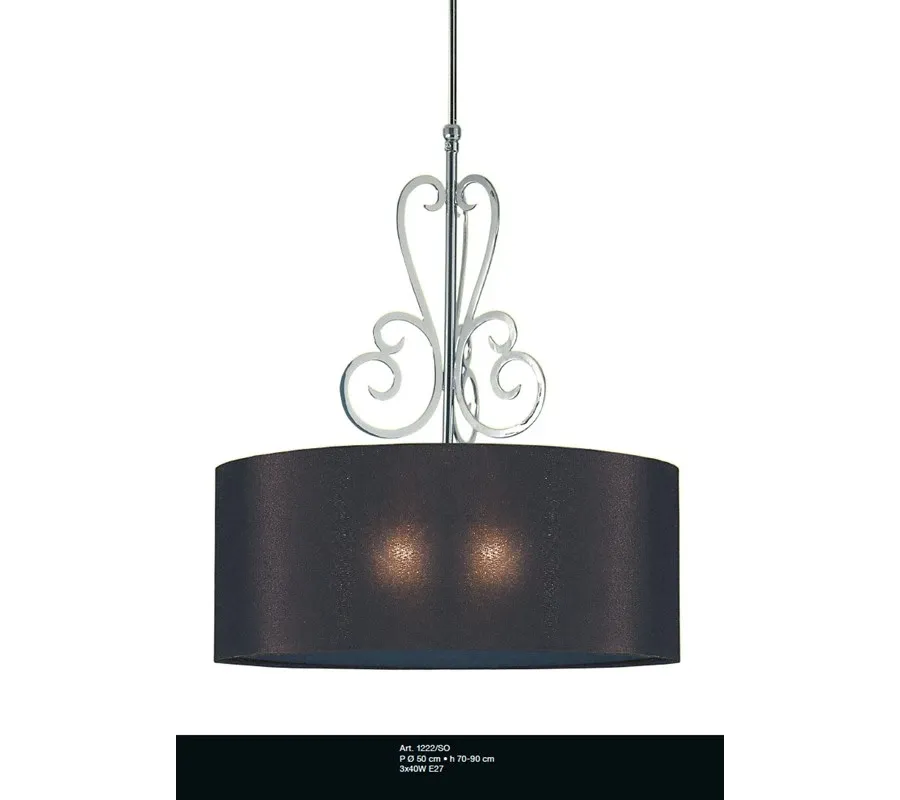 obrazek 1 Piękna lampa sufitowa ze stylowym czarnym kloszem - Il Paralume Marina