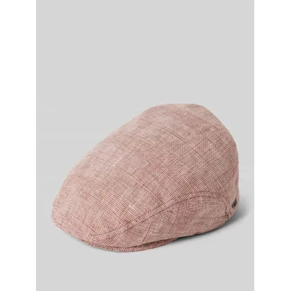 Zdjęcie Kaszkiet z lnu z detalem z logo