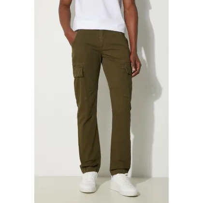 Zdjęcie Alpha Industries spodnie bawełniane Agent Pant kolor zielony proste 158205.142