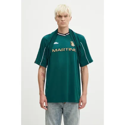 Zdjęcie Martine Rose t-shirt Celebration Football Top kolor zielony z aplikacją 135JT01400