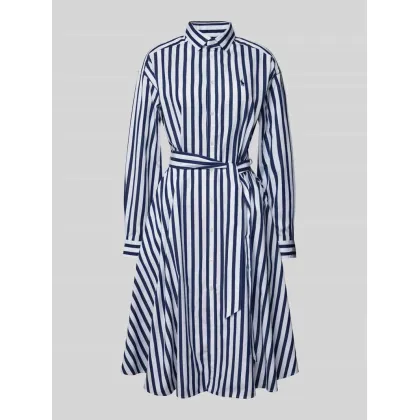 Zdjęcie Sukienka o długości do kolan z wiązanym paskiem model ‘ELA’