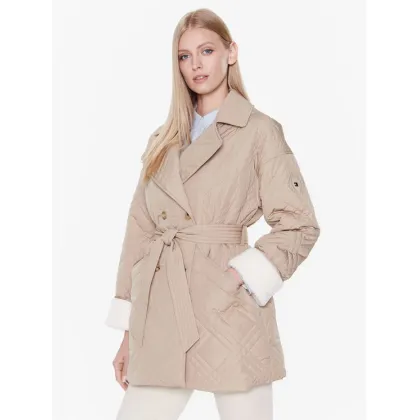 Zdjęcie Tommy Hilfiger Kurtka przejściowa Quilted WW0WW37268 Beżowy Loose Fit