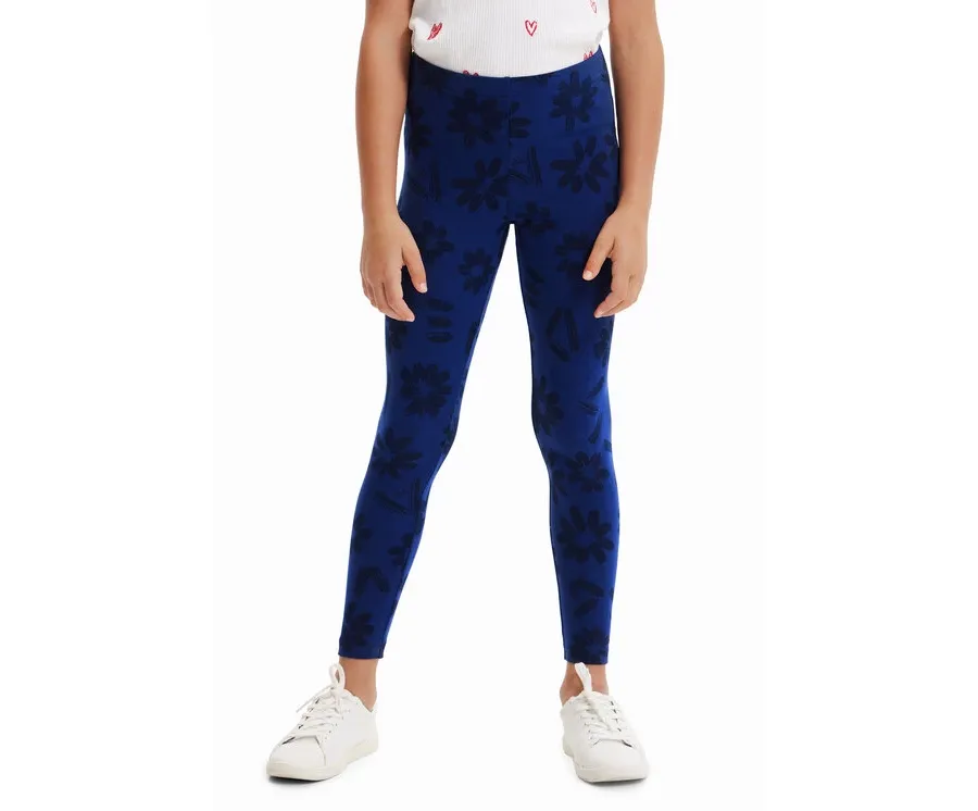 obrazek 1 Desigual Legginsy 23SGKK01 Granatowy Slim Fit