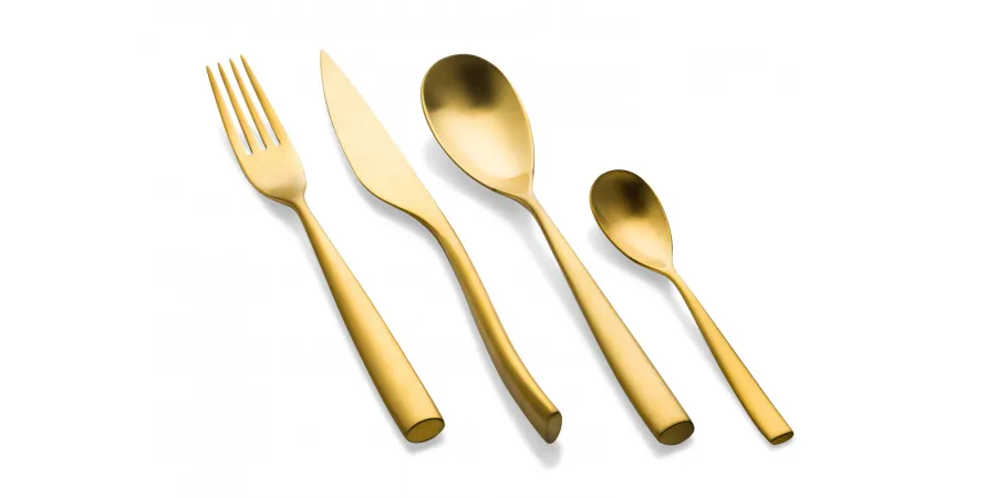 obrazek 2 Elitarna włoska łyżka do zupy Arte Oro Ice - 6 szt.