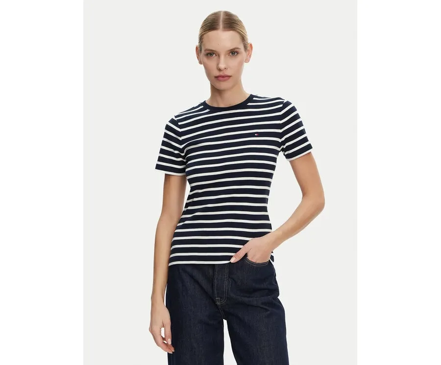 obrazek 1 Tommy Hilfiger T-Shirt New Cody WW0WW40587 Granatowy Slim Fit