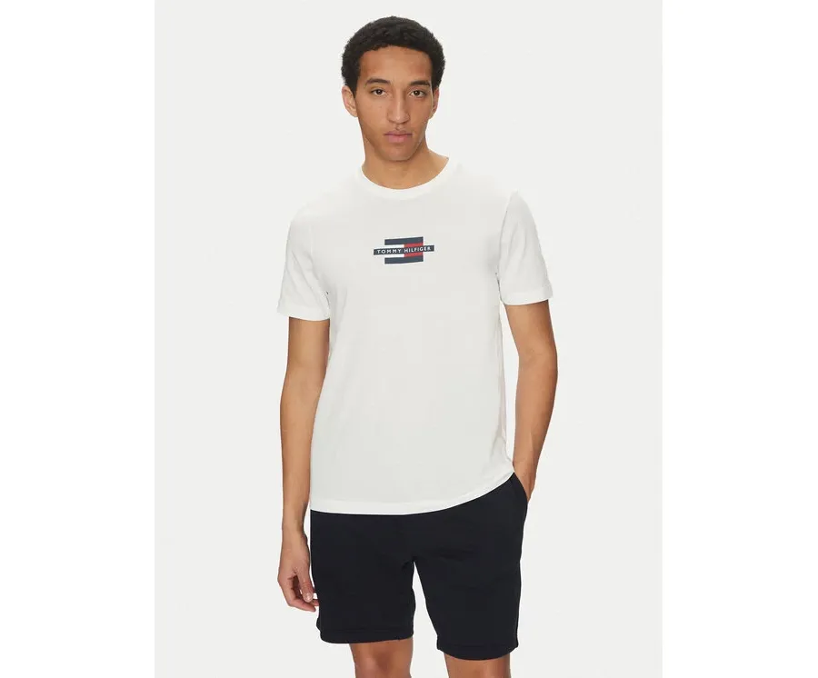 obrazek 1 Tommy Hilfiger T-Shirt Flag Box MW0MW38636 Biały Regular Fit