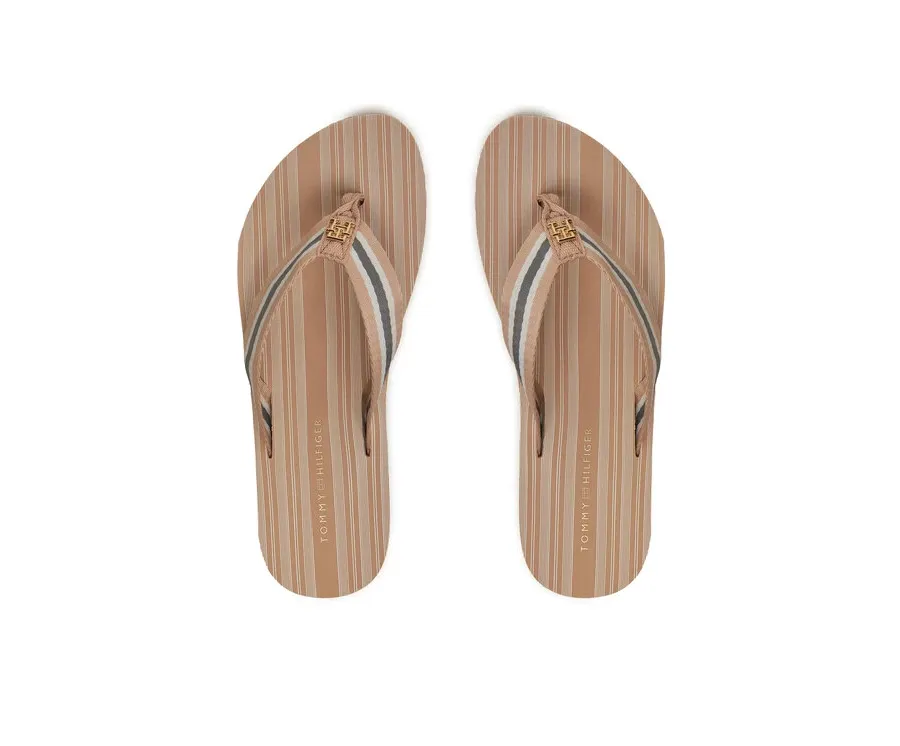 obrazek 1 Tommy Hilfiger Japonki Im Th Print Beach Sandal FW0FW08370 Beżowy