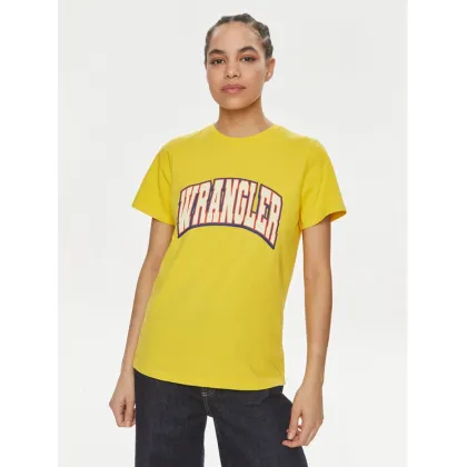 Zdjęcie Wrangler T-Shirt Varsity 112350189 Żółty Regular Fit