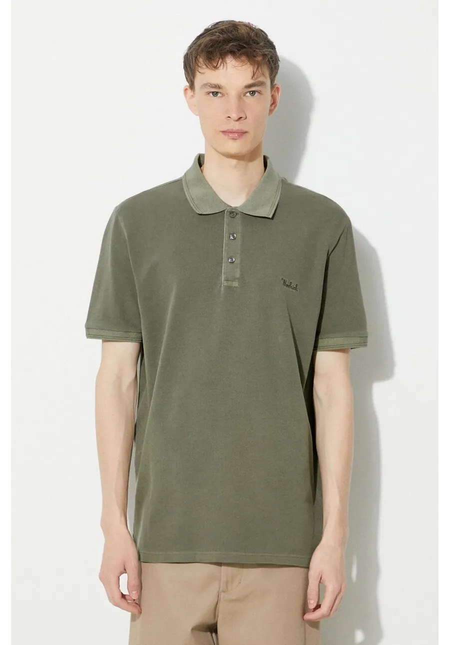 obrazek 1 Woolrich polo Mackinack Polo męski kolor zielony gładki CFWOPO0065MRUT1483