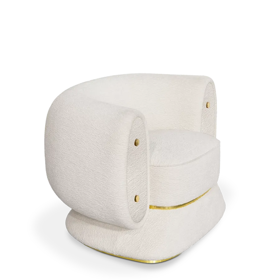 obrazek 3 Pojedyncza sofa białego koloru - Essential Home
