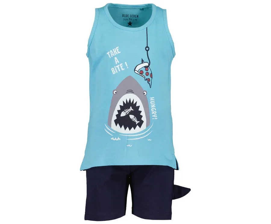 obrazek 1 Blue Seven Komplet top i spodenki 826022 X Niebieski Regular Fit