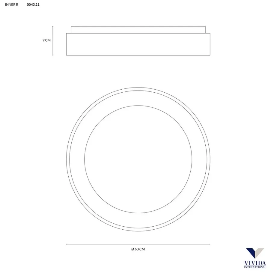 obrazek 2 Włoskie oświetlenie - plafon INNER R 60 - średnica 60 cm