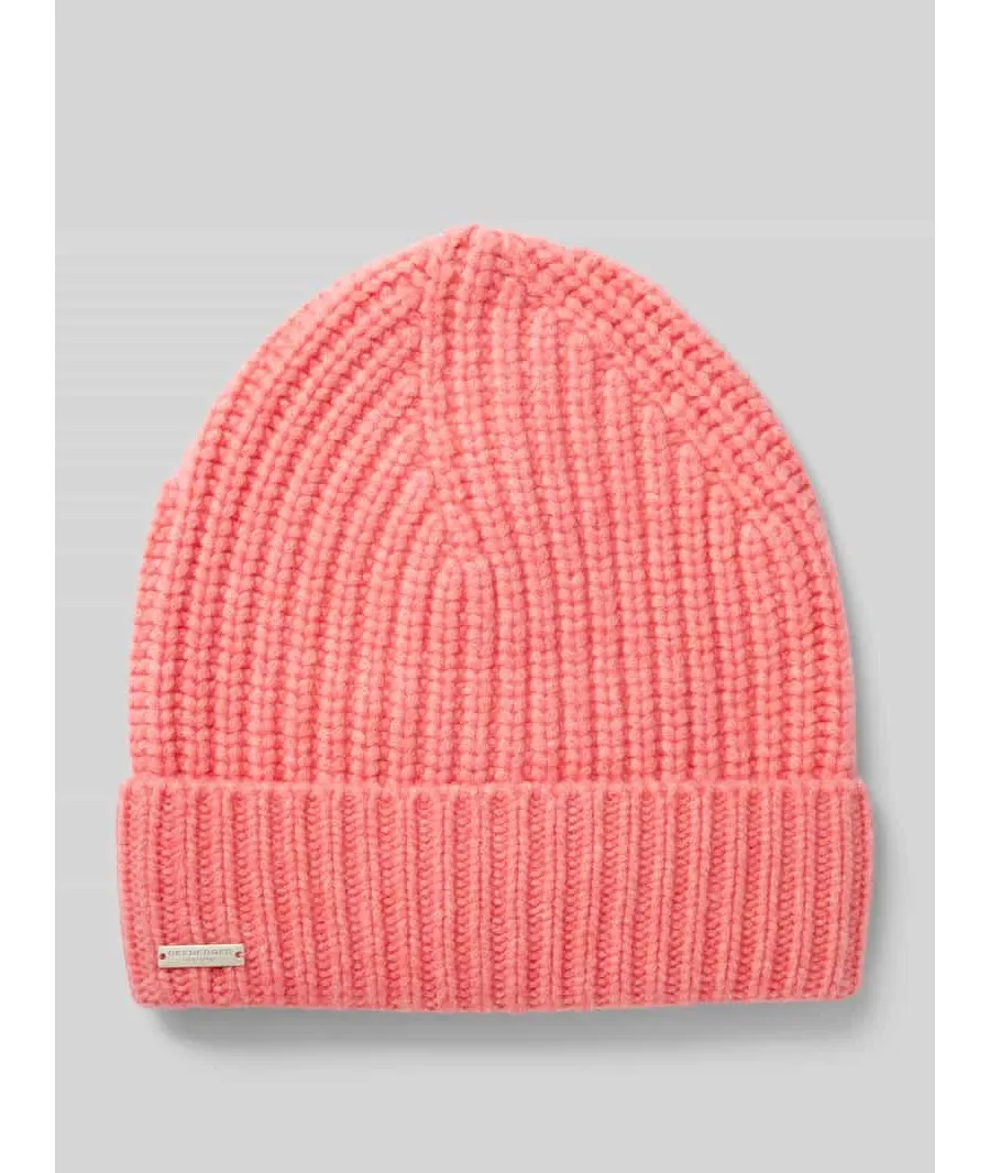 obrazek 1 Czapka beanie z czystego kaszmiru z detalem z logo