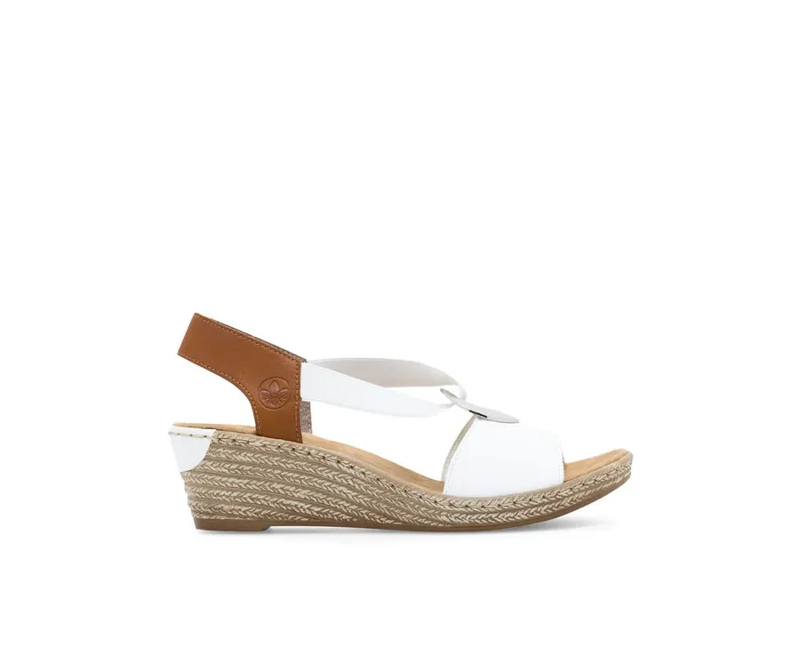 obrazek 1 Rieker Sandały 624H6-81 Biały