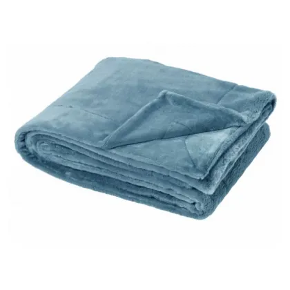 Zdjęcie Niebieski koc z kolekcji Mellow 150x200 cm