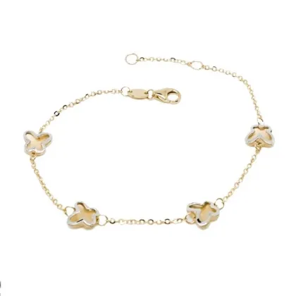 Zdjęcie Dziecięca dziewczyna bransoletka z motylami cm.17