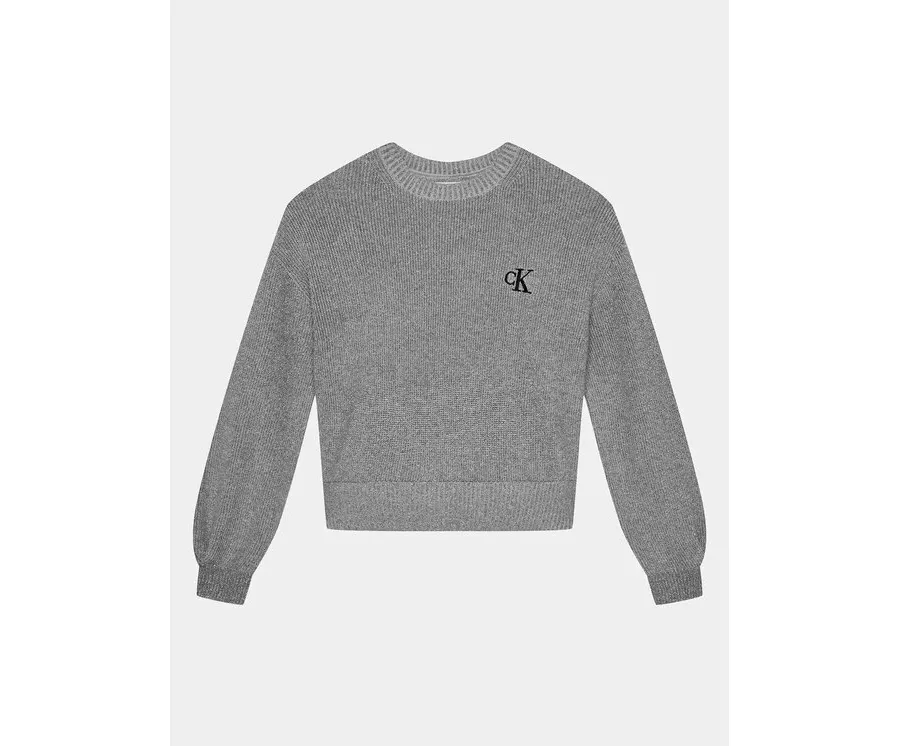 obrazek 1 Calvin Klein Jeans Sweter Festive IG0IG02327 Szary Regular Fit